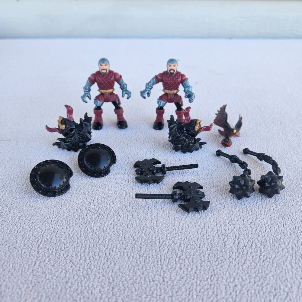 Fisher-Price Imaginext Dragon Castle Battle Guard Medieval Set of 2 Black Red